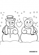 Влюбленные снеговики