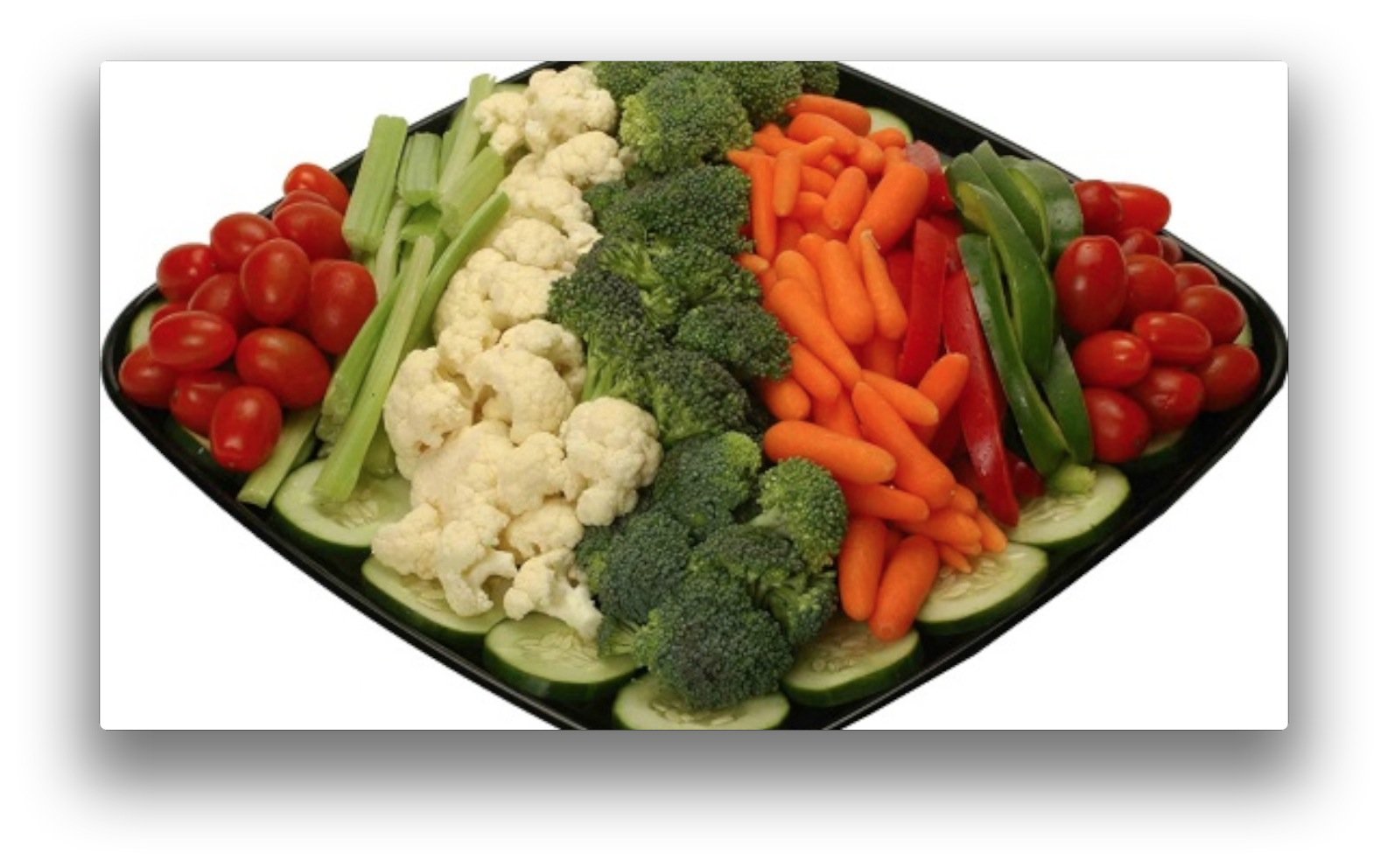 тарелка с овощами
