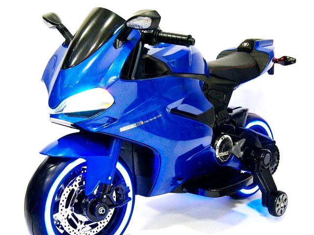 синий электромотоцикл 